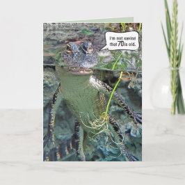 Alligator 70. Geburtstag Karte