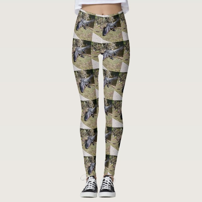 Alligator an den Everglades Leggings (Vorderseite)