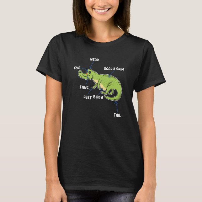 Alligator Anatomy Cute Alligator T-Shirt (Vorderseite)