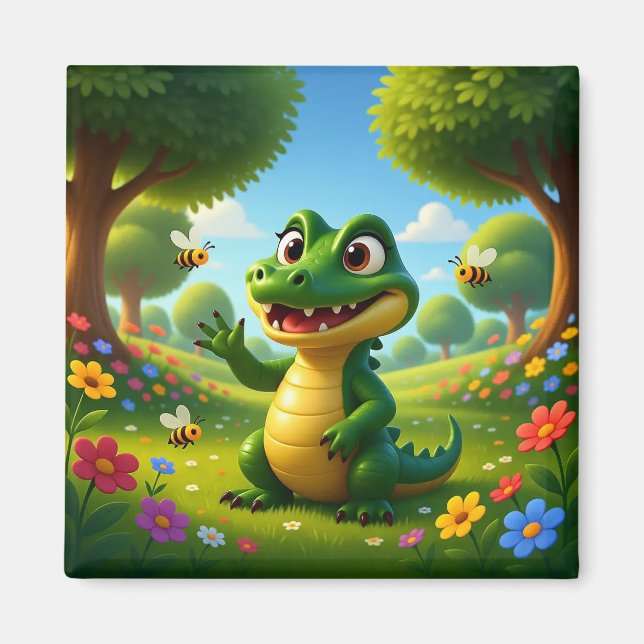 Alligator Andy – Kids Art Magnet - Hello Bees (Vorne)