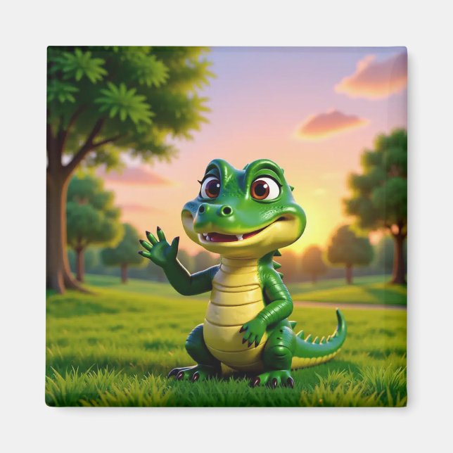 Alligator Andy – Kids Art  Magnet - Hi (Vorne)