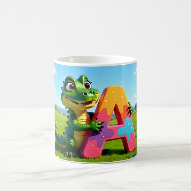 Alligator Andy Mug – A – Alphabet  Kaffeetasse (Mittel)