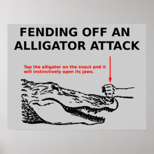 Alligator-Angriffs-Plakat Poster