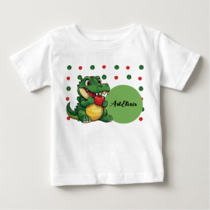 Alligator Apfel Druck Baby T-shirt