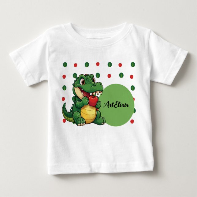 Alligator Apple Print Baby T-shirt (Vorderseite)