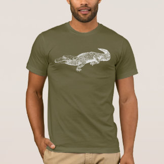 Alligator auf dunklem Shirt