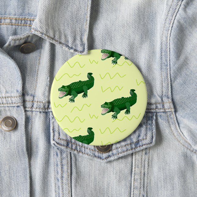 Alligator auf gelb button (Beispiel)