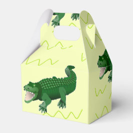 Alligator auf gelb geschenkschachtel