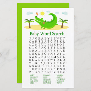 Alligator Baby Shooter Word Search Game