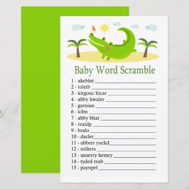 Alligator Baby Wortspiel (Vorne/Hinten)