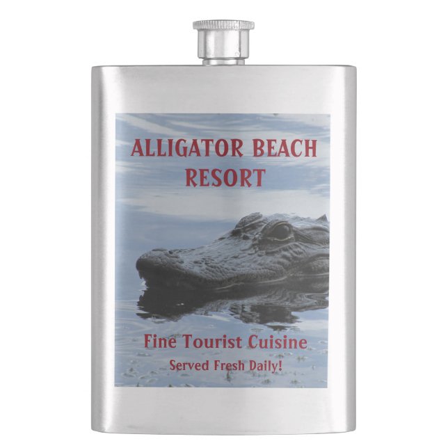 Alligator Beach Resort Flask Flachmann (Vorderseite)