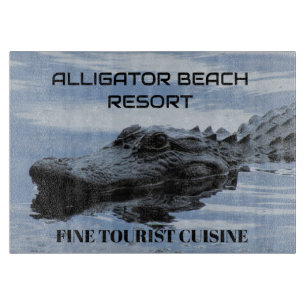 Alligator Beach Resort Glass Schneidebrett