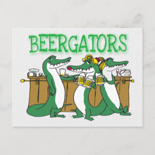 Alligator Beer Bar Postkarte
