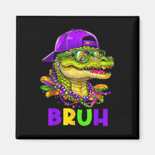 Alligator Bruh Mardi Gras Costume Carnival Teens B Magnet