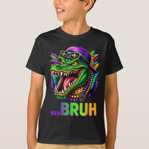 Alligator Bruh Mardi Gras Kostüm Männer Frauen Kin T-Shirt