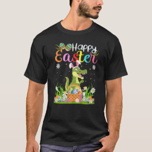 Alligator Bunny Egg Junting Alligator Happy Easte T-Shirt