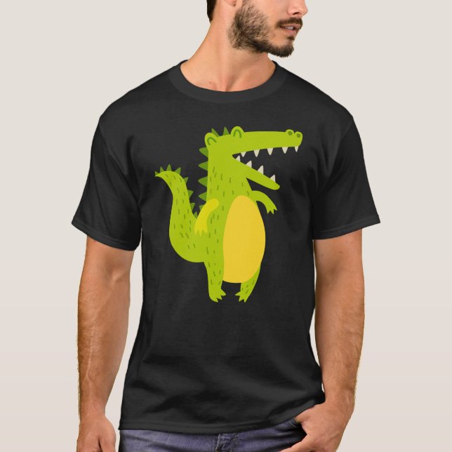 Alligator Cartoon Animal Men Women Boys Or Girls T-Shirt (Vorderseite)