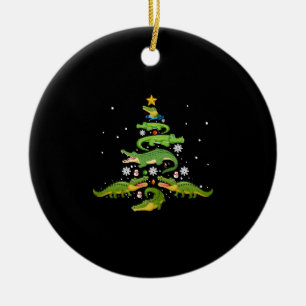Alligator Christmas Tree Cute Xmas Lover Lights Keramik Ornament