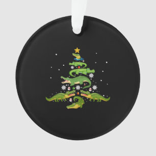 Alligator Christmas Tree Cute Xmas Lover Lights Ornament