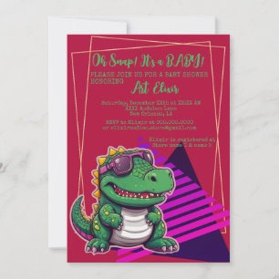 Alligator Cool Kawaii Retro-Vibe Einladung