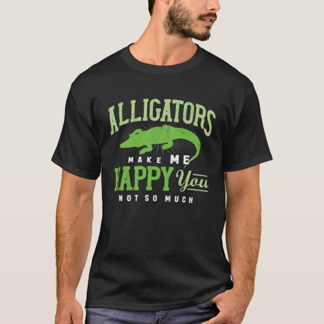 Alligator Crocodile Reptiles Zoo Wild Animal T-Shirt (Vorderseite)