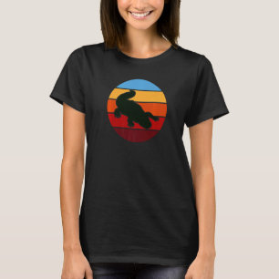 Alligator Crocodile Retro Sunset Lover Niedlich Re T-Shirt