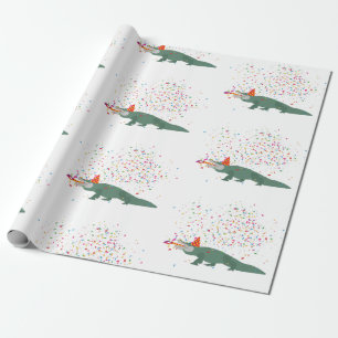 Alligator Crocodile - Tiere mit Party Geschenkpapier
