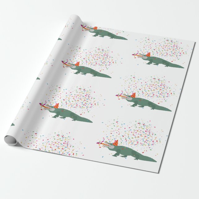 Alligator Crocodile - Tiere mit Party Geschenkpapier (Ungerollt)