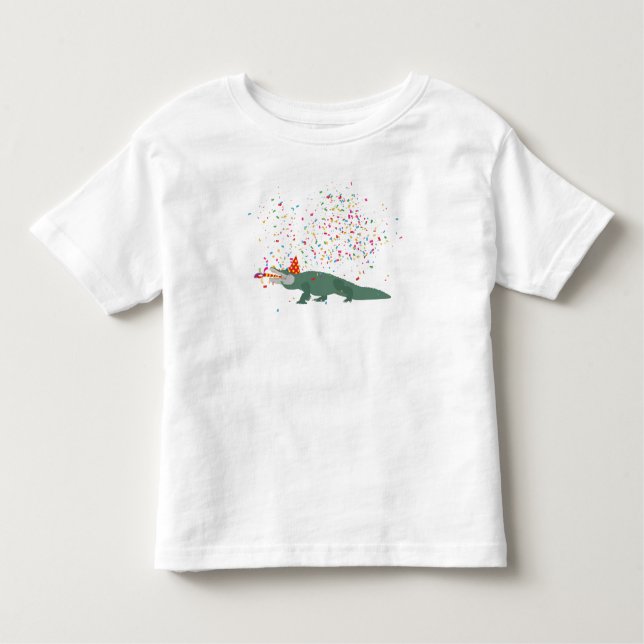Alligator Crocodile - Tiere mit Party Kleinkind T-shirt (Vorderseite)