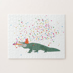 Alligator Crocodile - Tiere mit Party Puzzle