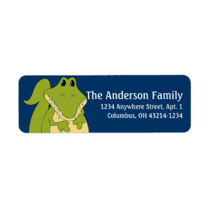 Alligator d1 Animal Return Address Label