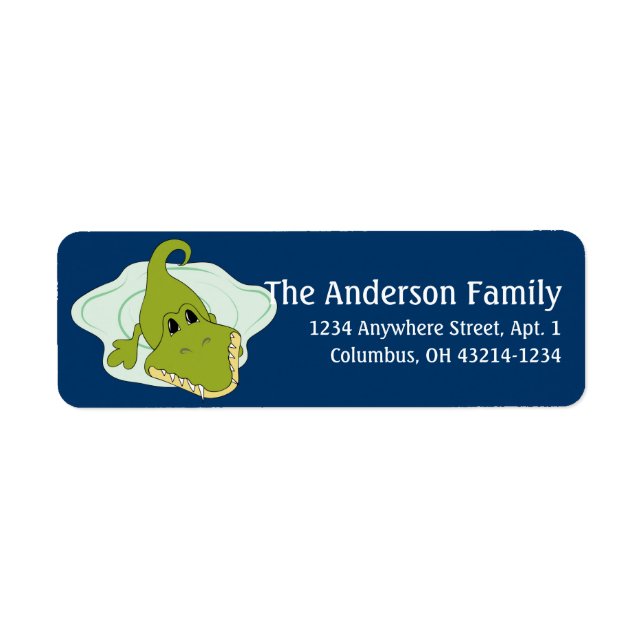 Alligator d3 Tierische Rücksendeadressen-Aufkleber (Vorne)