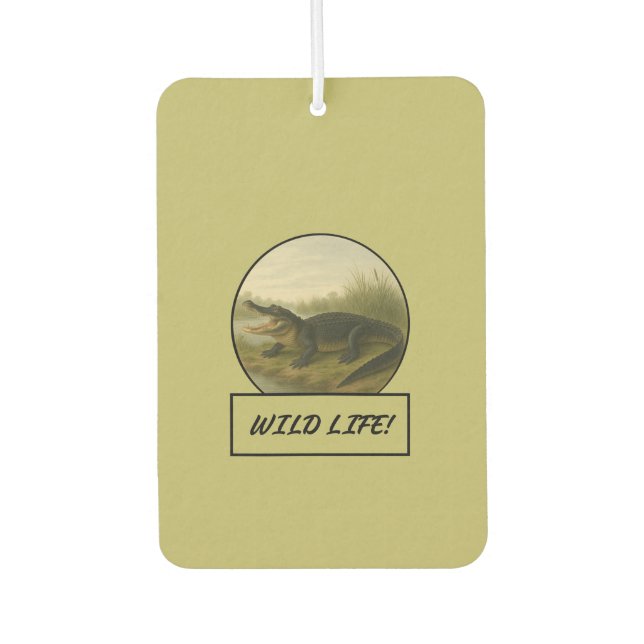 Alligator Dark Khaki Auto/Truck Air Freshener Autolufterfrischer (Vorderseite)