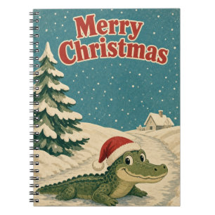 Alligator Eislane Tier Weihnachten Notizblock
