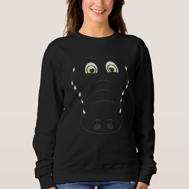 Alligator Face Alligator Halloween Sweatshirt (Vorderseite)