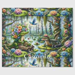 Alligator Fantasy Sumamp Thunder_Cove Geschenkpapier