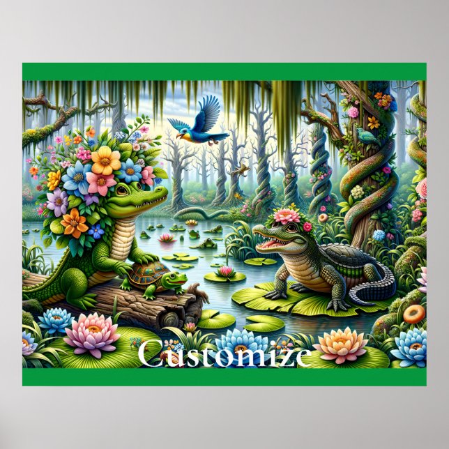 Alligator Fantasy Sumamp Thunder_Cove Poster (Vorne)
