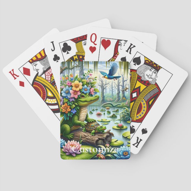 Alligator Fantasy Sumamp Thunder_Cove Spielkarten (Rückseite)