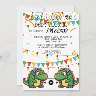 Alligator Festivals Musik Lover Print Einladung