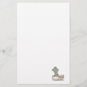 Alligator für niedliche Brut Briefpapier