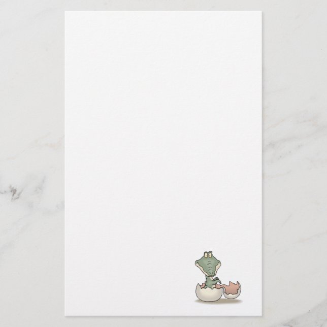 Alligator für niedliche Brut Briefpapier (Vorderseite)