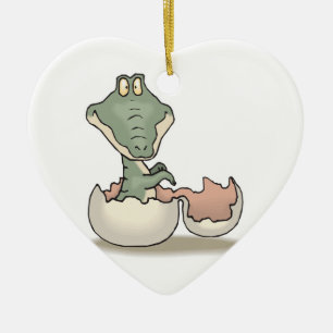 Alligator für niedliche Brut Keramik Ornament