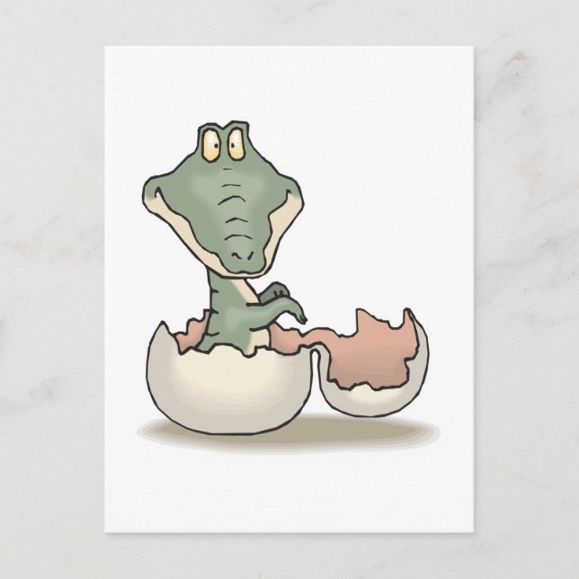 Alligator für niedliche Brut Postkarte (Vorderseite)