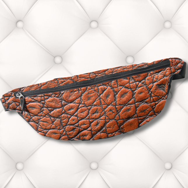 Alligator für tierische Imitate Bauchtasche (Trendy Brown Animal Print Faux Texture Alligator Fanny Pack )