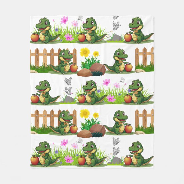 Alligator Garden Fleecedecke (Vorderseite)