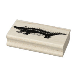 Alligator Gator Croc Crocodile Reptile Animal Zoo Gummistempel