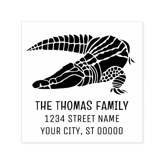 Alligator Gator Name Rücksendeadresse Permastempel (Design)