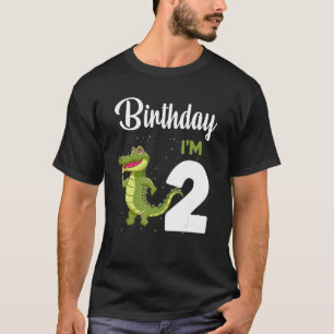 Alligator Geburtstag 2 Jahre Altes Kaninchen Kinde T-Shirt
