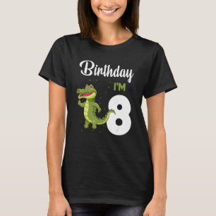 Alligator Geburtstag 8 Jahre Altes Kaninchen Kinde T-Shirt