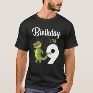 Alligator Geburtstag 9 Jahre Altes Kaninchen Kinde T-Shirt